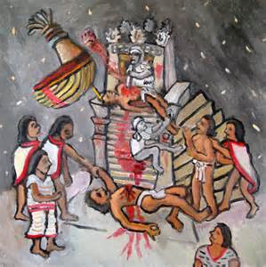What did the Aztecs sacrifice?